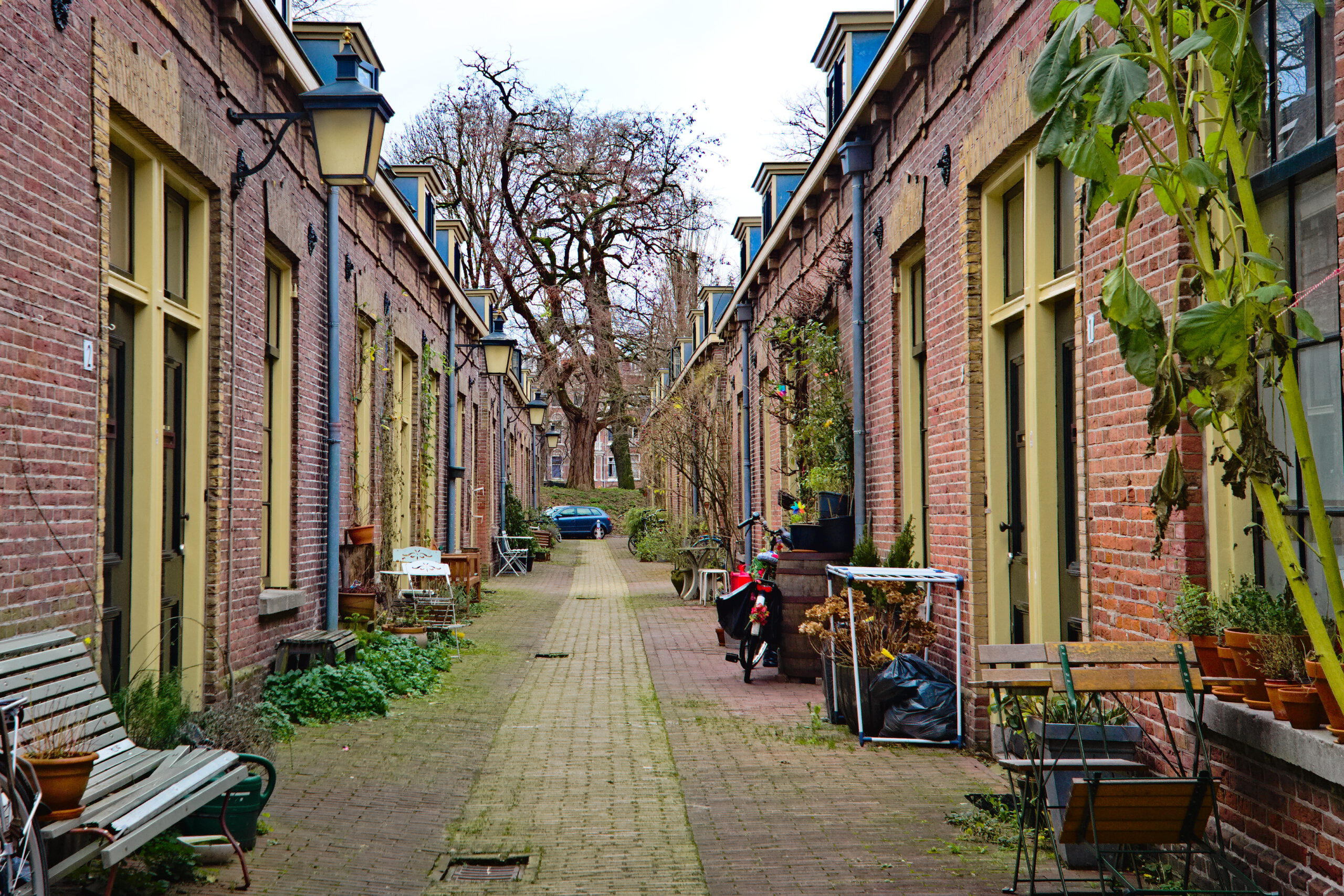 View on the Brouwerstraat, part of the Zeven Steegjes in Utrecht The Netherlands