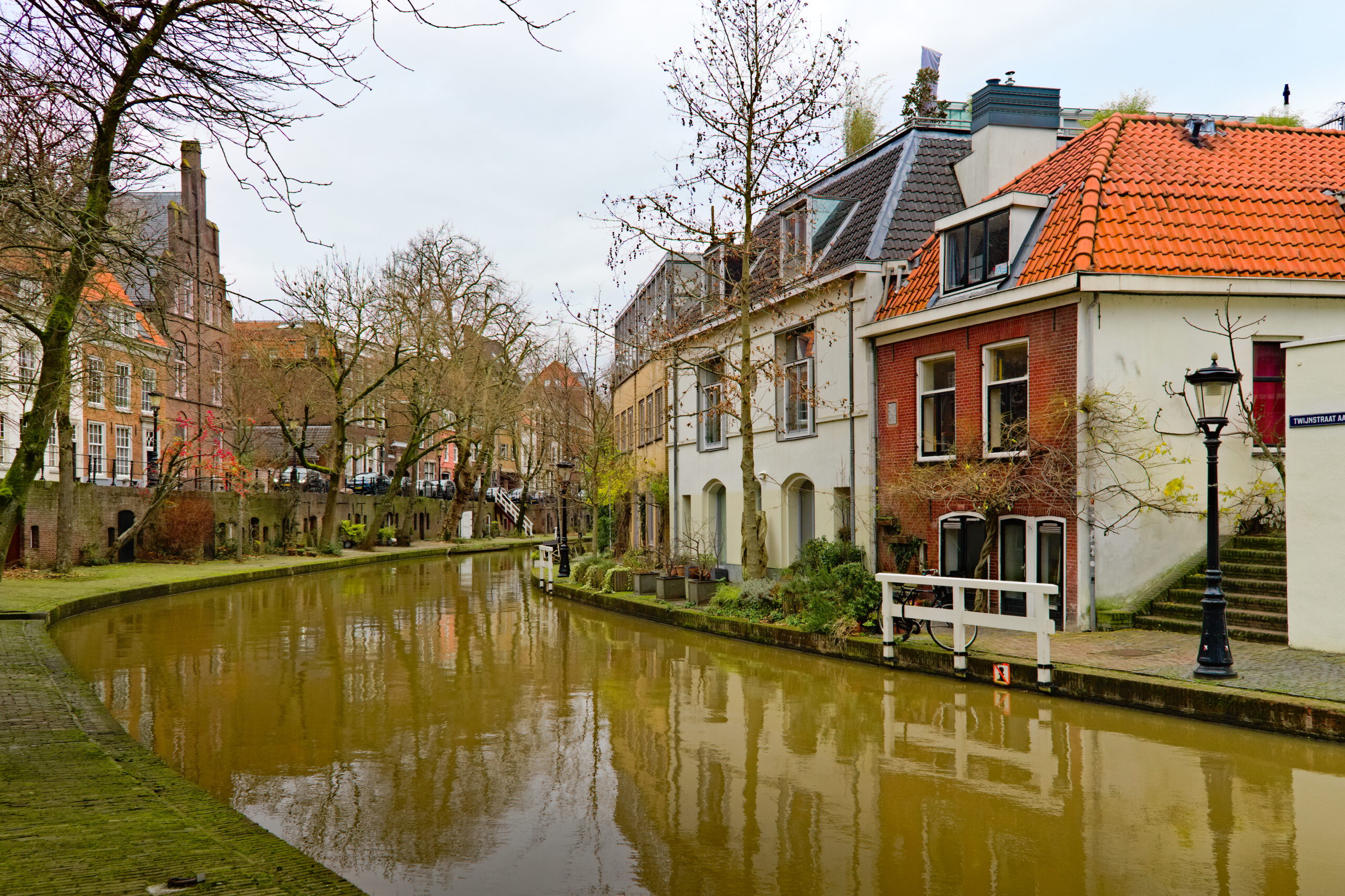 The Oudegracht in Utrecht in The Netherlands